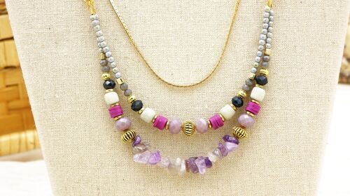 Amethyst Beaded Necklace