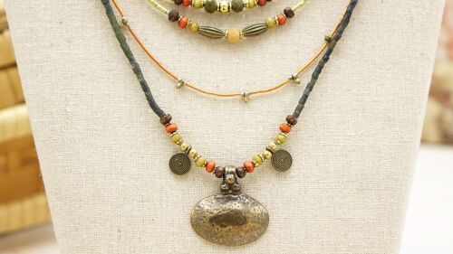 Boho Beaded Layered Necklace