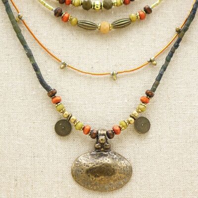 Boho Beaded Layered Necklace