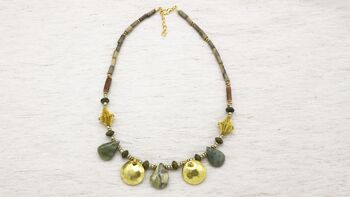 Collier de perles en pierre de variscite 2