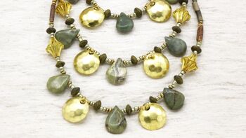 Collier de perles en pierre de variscite 4