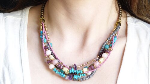 Boho Beaded Ethnic Necklace