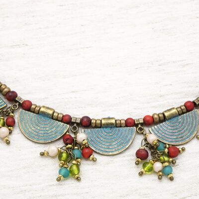 Collar Boho Hippie Turquesa