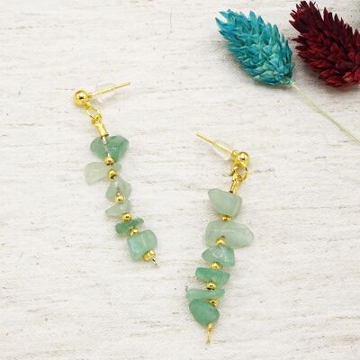 Boucles d'oreilles en pierre de cristal d'aventurine