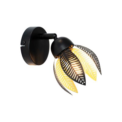 Exotic style black and gold metal wall light Vesca