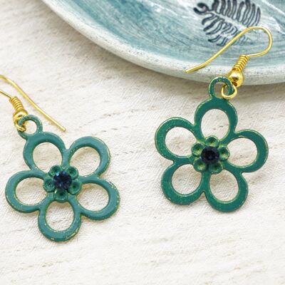 Pendientes de flores boho