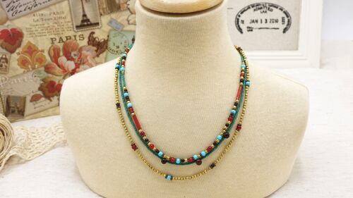 Boho Beaded Colourful Necklace