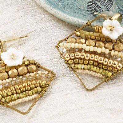 Pendientes Boho hechos a mano - Floral