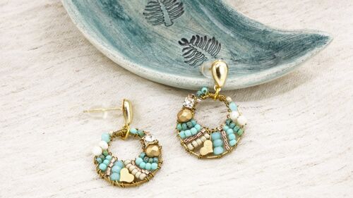 Boho Handwired Earrings - Turquoise