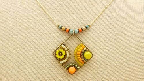 Boho Handwired Necklace - Citrus