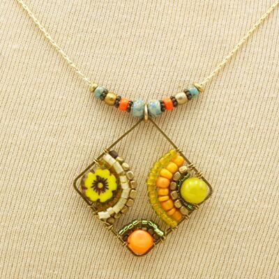 Boho Handwired Necklace - Citrus