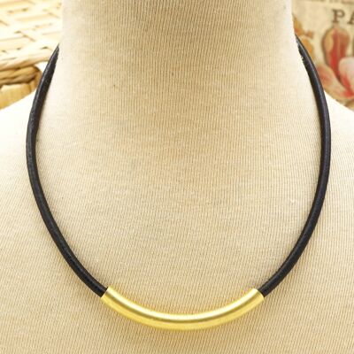 Boho Leather Choker Necklace