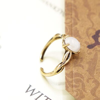 Moonstone Crystal Stone Ring