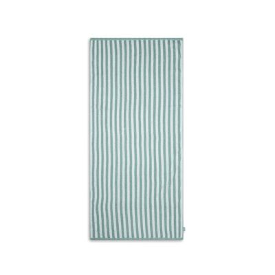 SE Asciugamano Cotone Rigato Verde Bianco 135 x 65 cm