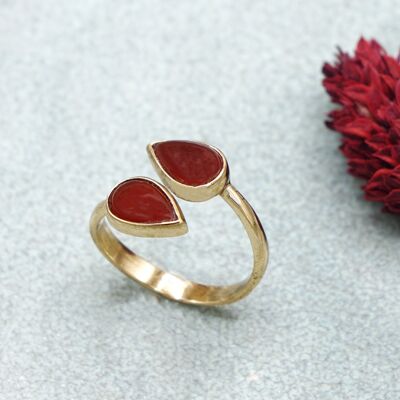 Agate Crystal Stone Ring