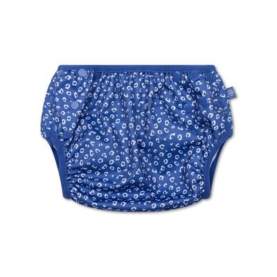 Couche de bain lavable SE imprimé panthère bleue