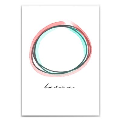 Karma poster - wall decoration for the living room