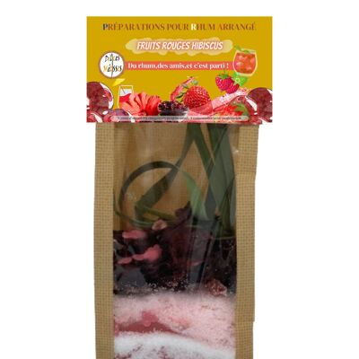 Préparation pour Rhum Arrangé Fruits Rouge Hibiscus "Pocket"