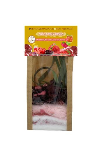 Préparation pour Rhum Arrangé Fruits Rouge Hibiscus "Pocket" 1