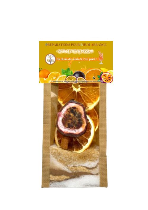 Préparation pour Rhum Arrangé Orange Citron Passion "Pocket"