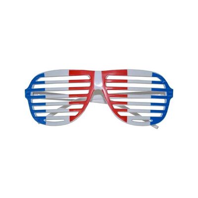 Partidario gafas tienda bandera tricolor azul/blanco/rojo Francia