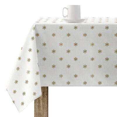 Snowflakes Gold stain-resistant resin tablecloth