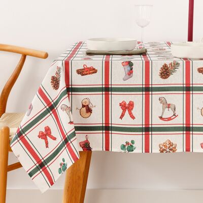 Resin stain-resistant tablecloth Scottish Christmas 1