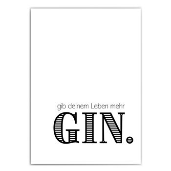 plus d'image GIN - dicton amusant comme décoration murale 3