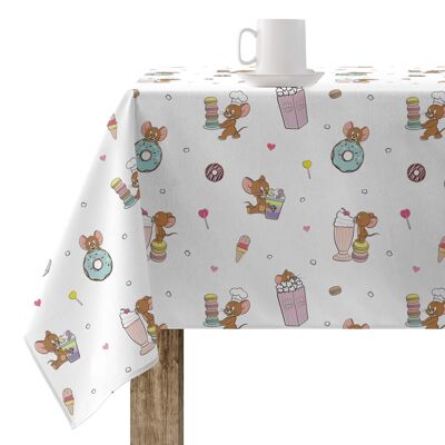 Yummy Tom Jerry 4 White stain-resistant resin tablecloth