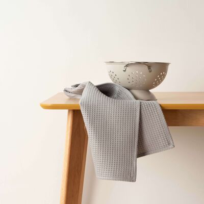 Pack of 2 Waffle Ultimate Gray kitchen towels 45x70 cm
