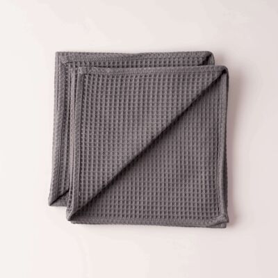 Pack 2 servilletas Waffle Titanium 45x45 cm