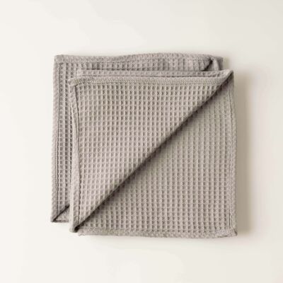 Pack of 2 Waffle Ultimate Gray napkins 45x45 cm