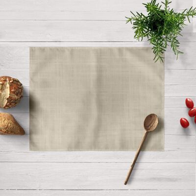 Pack of 2 Beige individual tablecloths 50x40 cm