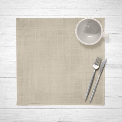 Pack of 2 units of Beige napkins 50x50 cm