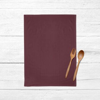 Torchons de cuisine en lin 100% coton Bordeaux 45x70 cm (2 unités) 15