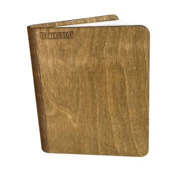 Sketchbook en bois, 1Taille "Sketchbook", différents motifs de couverture, Creatifwood 2