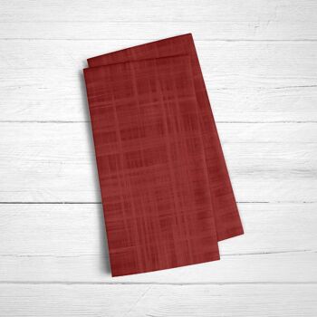 Serviettes en coton et lin pack de 2 unités Uni Rouge 1