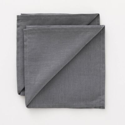 100% Anthracite Linen Napkins 50x50 cm