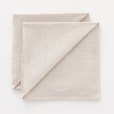 100% Linen Napkins Light Gray 50x50 cm