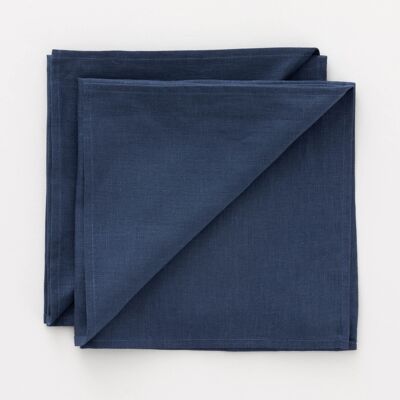 Servietten aus 100 % Leinen, Nachtblau, 50 x 50 cm