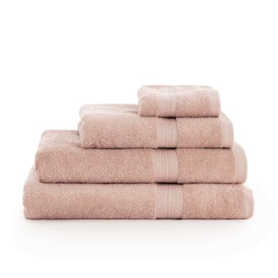 Asciugamano 100% cotone pettinato 650 gr. Rosa chiaro