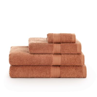 Handtuch aus 100 % gekämmter Baumwolle, 650 g. Gebranntes Orange