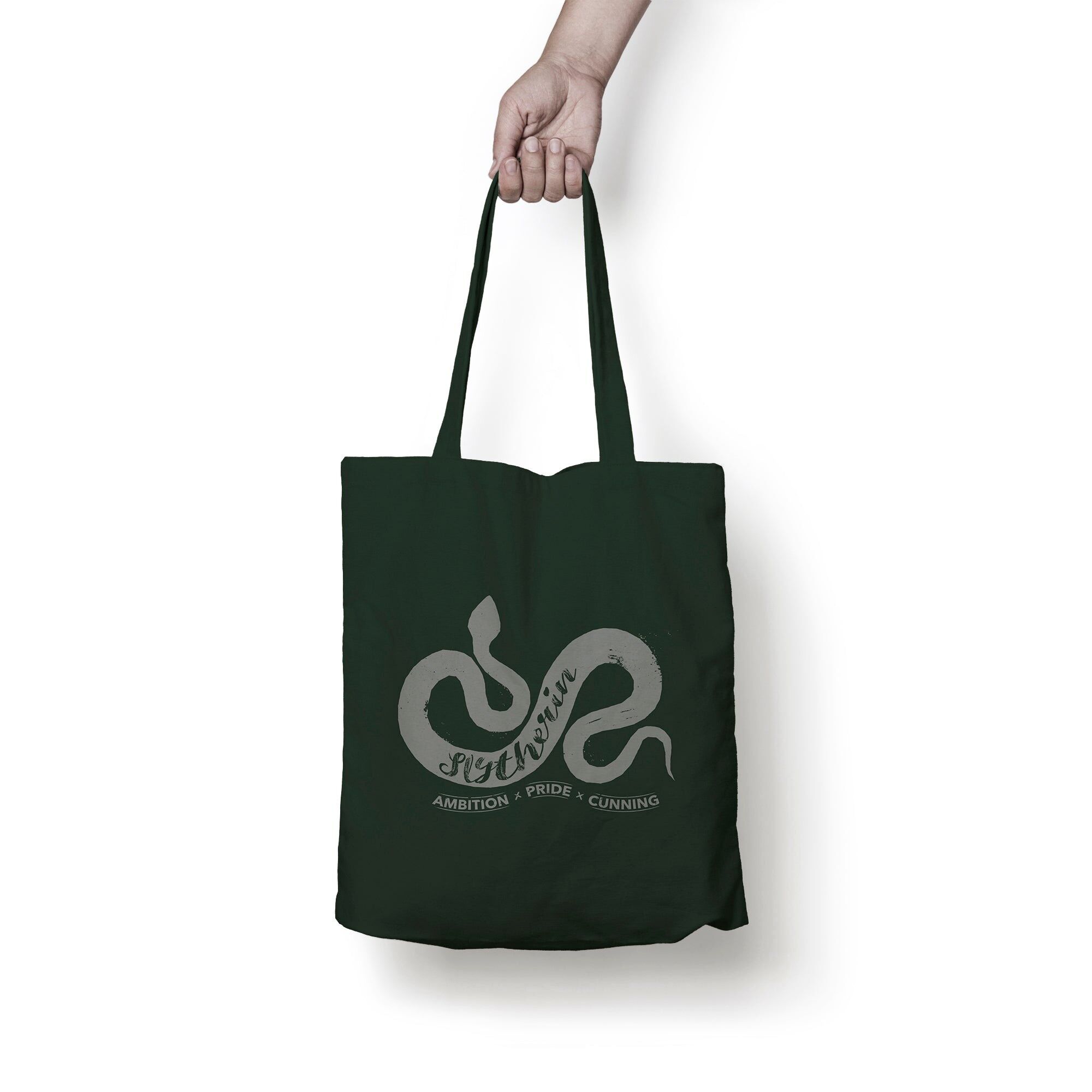 Tote bag 100% algodón Slytherin Values Black 36x42 cm