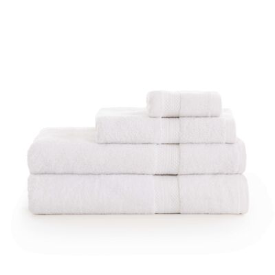 Handtuch aus 100 % gekämmter Baumwolle, 650 g. Weiß