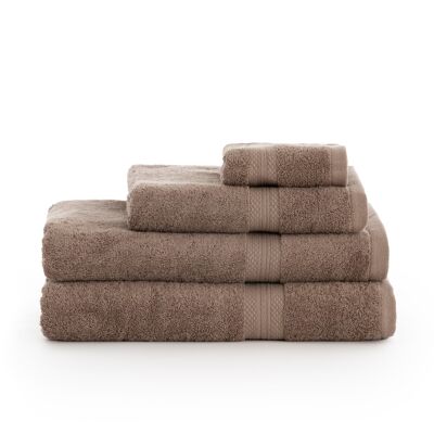 Serviette 100% coton peigné 650 gr. Taupe