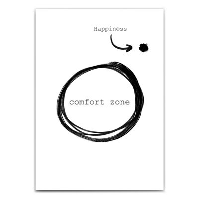 Comfort Zone - Poster motivazionale - Decorazione per l'ufficio