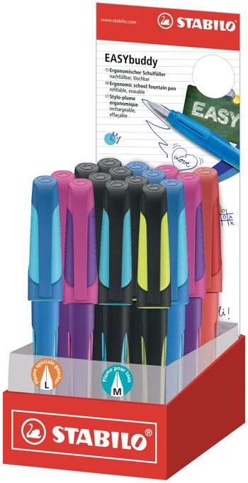 Stylo plume - Présentoir x 16 STABILO EASYbuddy