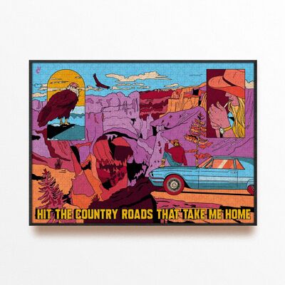 1000 piece puzzle - Hit the road by Kiblind
