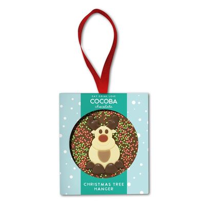 Cintre d'arbre en chocolat au lait de renne de Noël