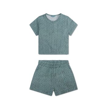 SE Beach Playsuit Set Garçons Vert Imprimé Léopard 1